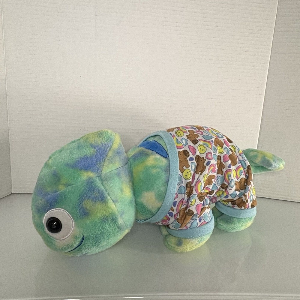 BUILD A BEAR Tie-Dye Chameleon Stuffed Animal 17" Lizard Reptile Green Blue BAB